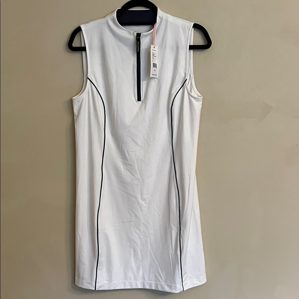 Vineyard Vines Womens White Performance Piped Sleeveless Golf Dress NWT Size Med
